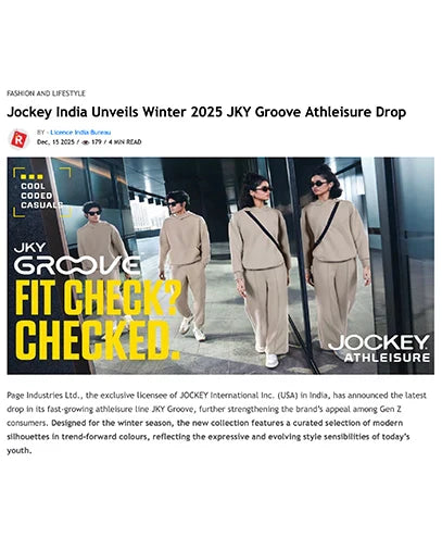Jockey India Unveils Winter 2025 JKY Groove Athleisure Drop