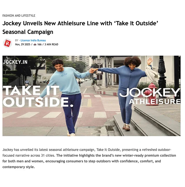 Jockey Unveils New Athleisure Line with ‘Take It Outside’ Seasonal Campaign