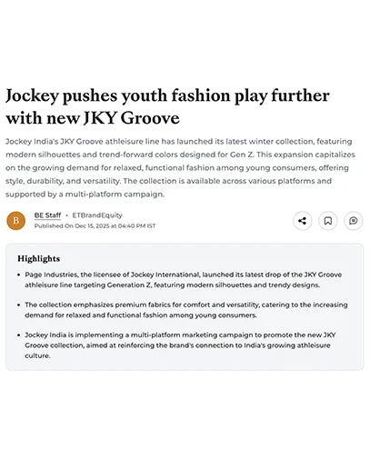 Jockey pushes youth fashion play further with new JKY Groove