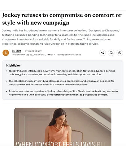 Jockey refuses to compromise on comfort or style with new campaign
