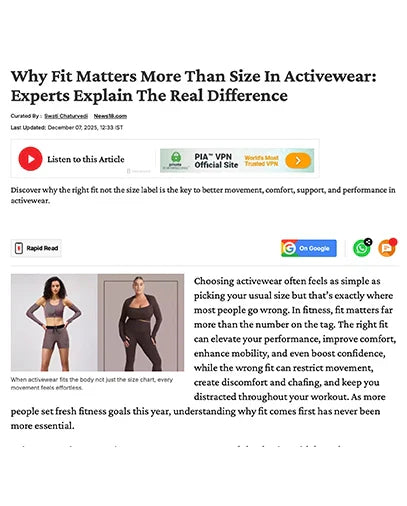 Why Fit Matters More Than Size In Activewear: Experts Explain The Real Difference